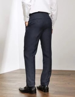 JAEGER Smart Trousers Slim Fit Silk And Linen Trousers -New In Mens Store SD 10 T62 2822C F0 X EC 3