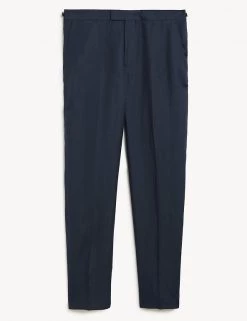 JAEGER Smart Trousers Slim Fit Silk And Linen Trousers -New In Mens Store SD 10 T62 2822C F0 X EC 90