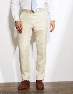 JAEGER Smart Trousers Slim Fit Silk And Linen Trousers -New In Mens Store SD 10 T62 2822C SS X EC 1