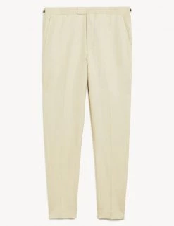 JAEGER Smart Trousers Slim Fit Silk And Linen Trousers -New In Mens Store SD 10 T62 2822C SS X EC 90