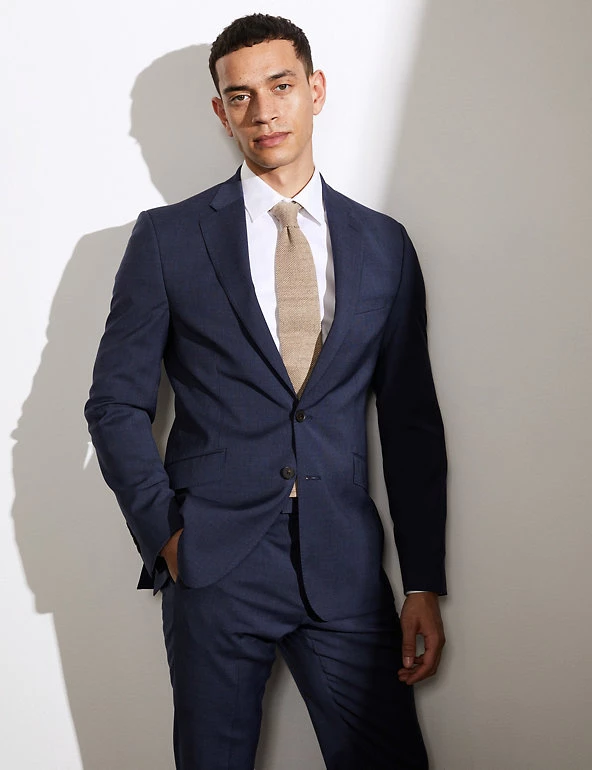 JAEGER Men's Coats & Jackets Slim Fit Pure Wool Bi-Stretch Jacket 1 JAEGER Men's Coats & Jackets Slim Fit Pure Wool Bi-Stretch Jacket