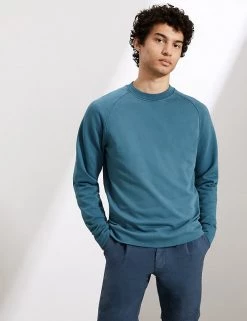 JAEGER Men's Jumpers Pure Cotton Jersey Loopback Sweater -New In Mens Store SD 10 T62 3821C FH X EC 1